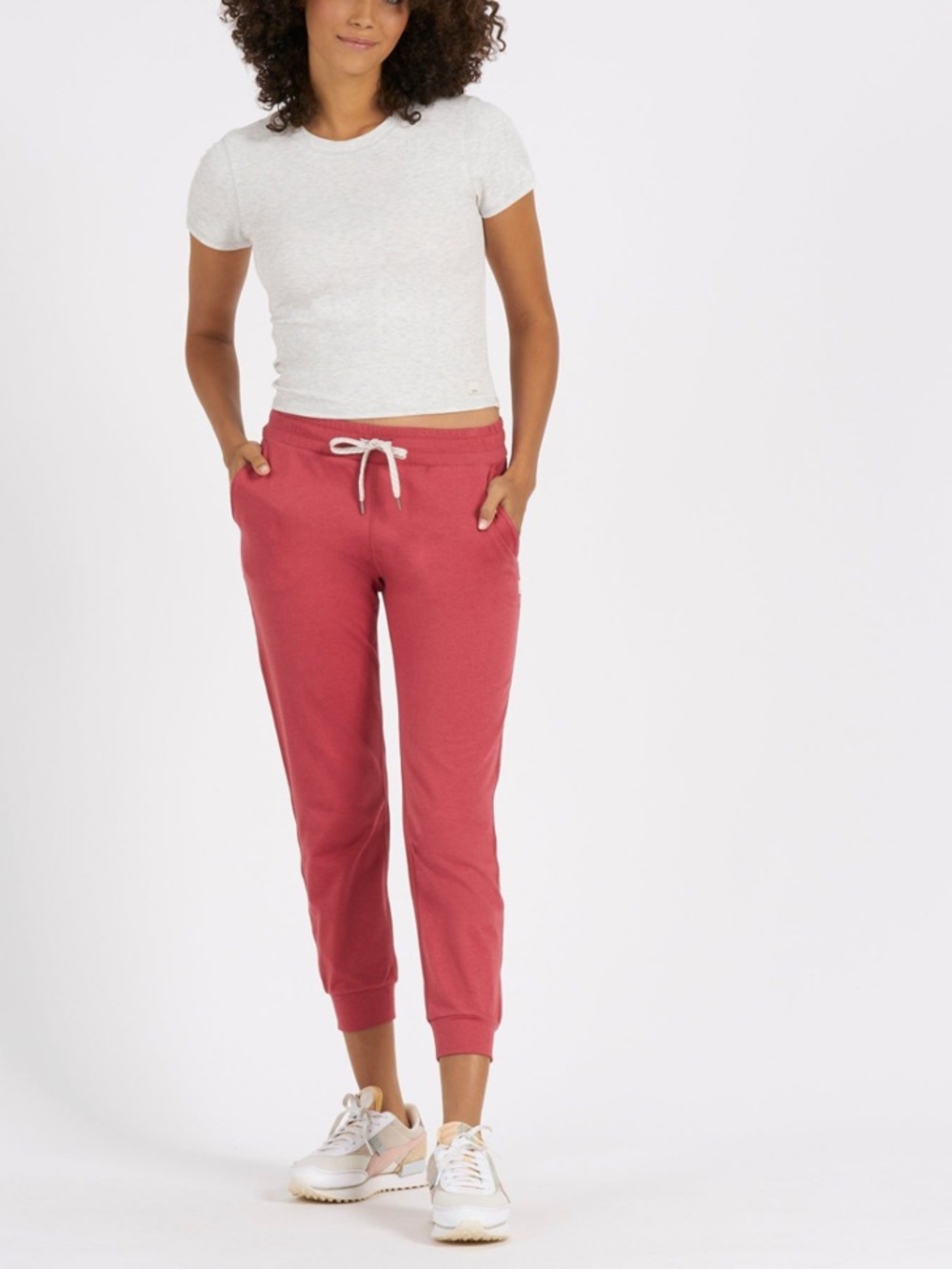 Vuori Women’s Jogger Pants Size Small S Rose Pink Red Drawstring Lounge*#2